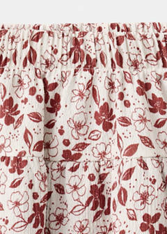 Floral print frill skirt — Maroon 3