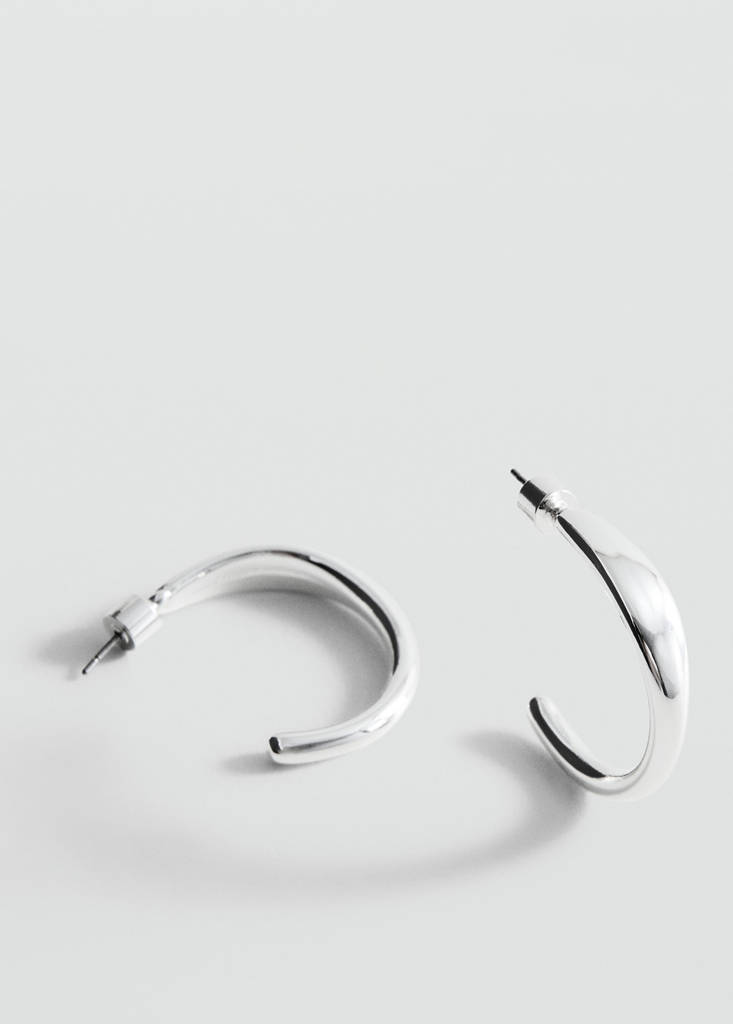 Hoop earrings — Silver