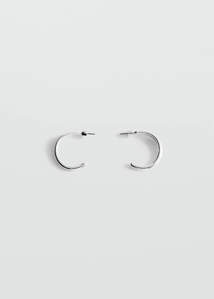 Hoop earrings — Silver