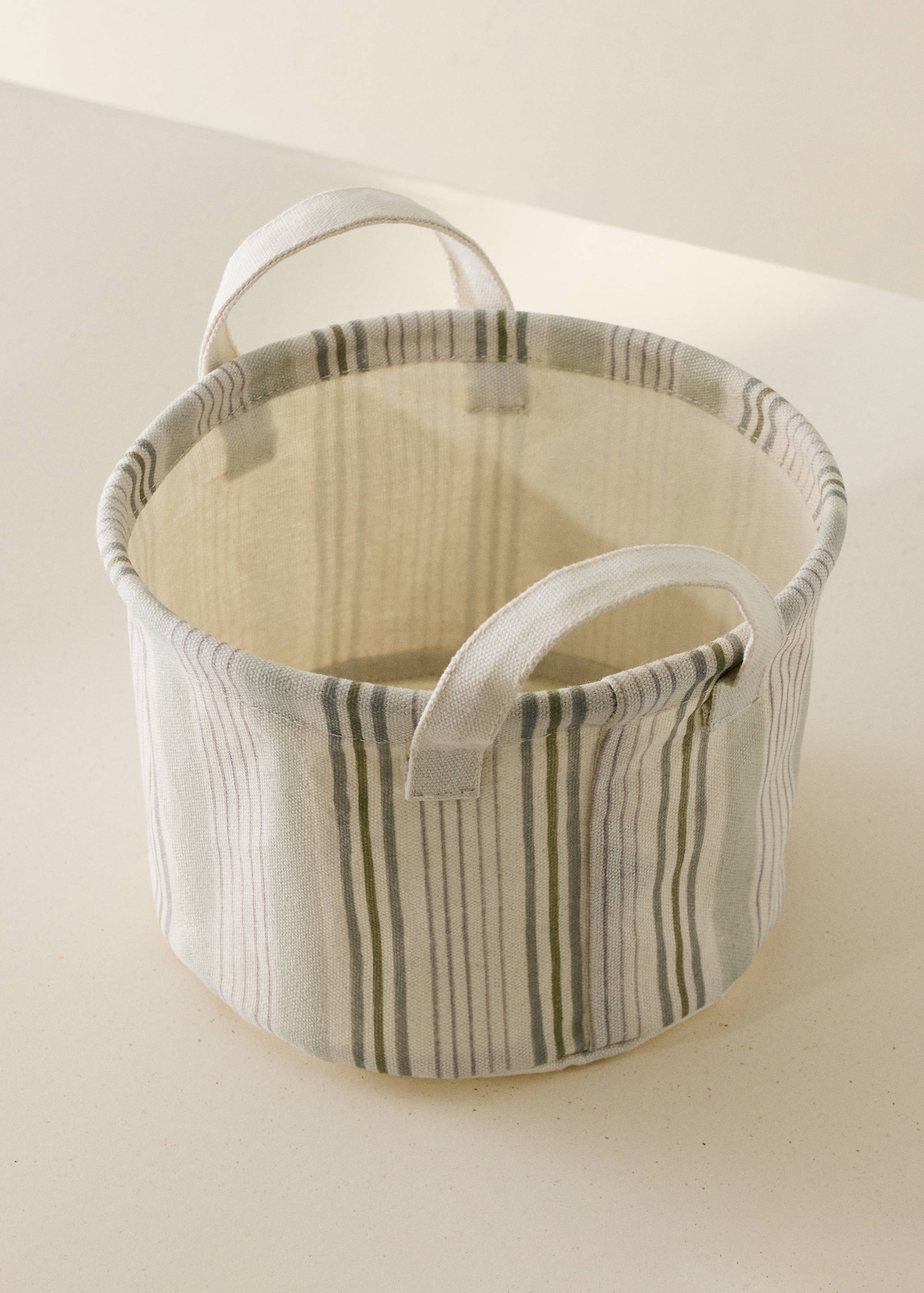 100% cotton multi-stripe basket - General plane
