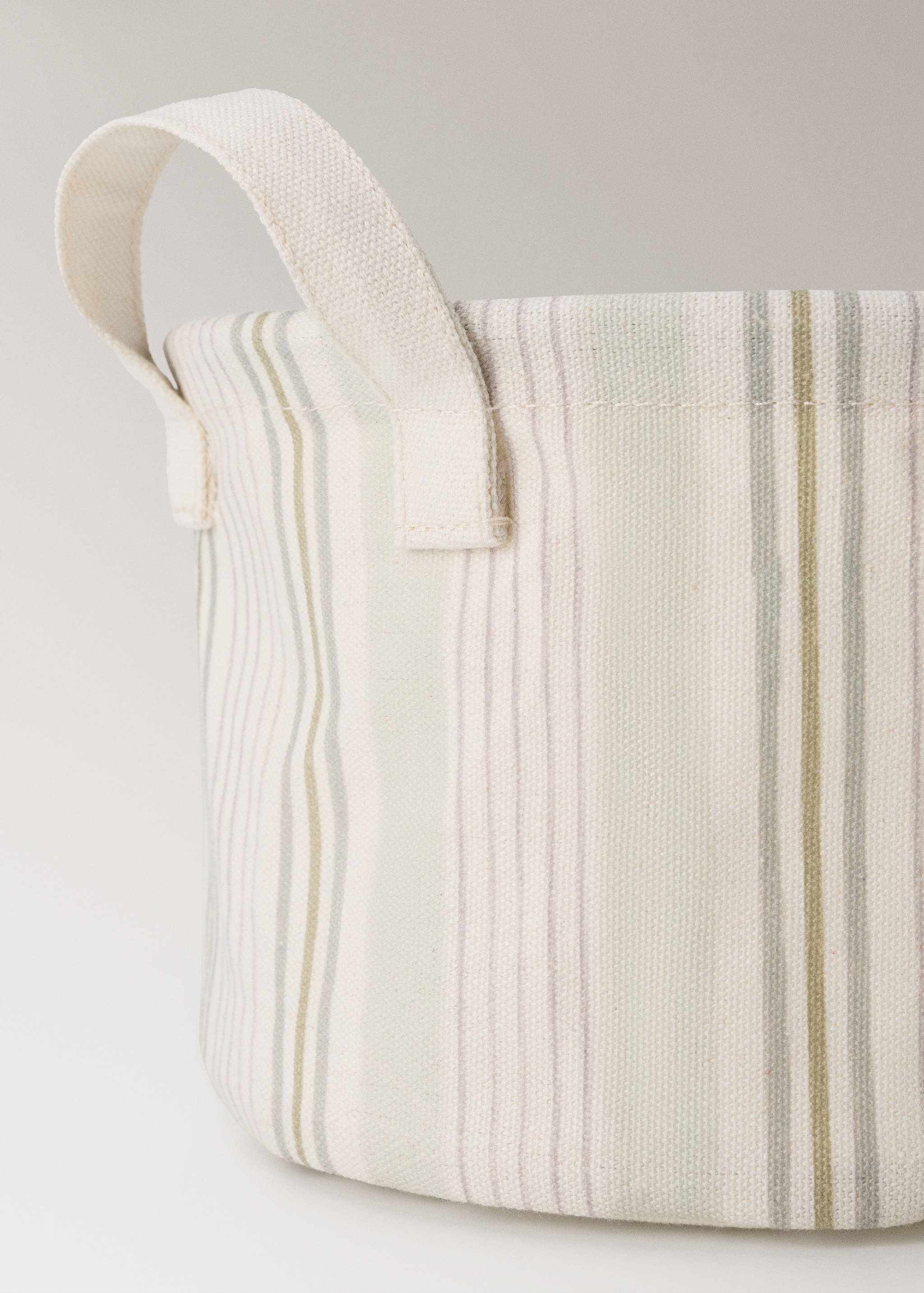 100% cotton multi-stripe basket - Details of the article 1
