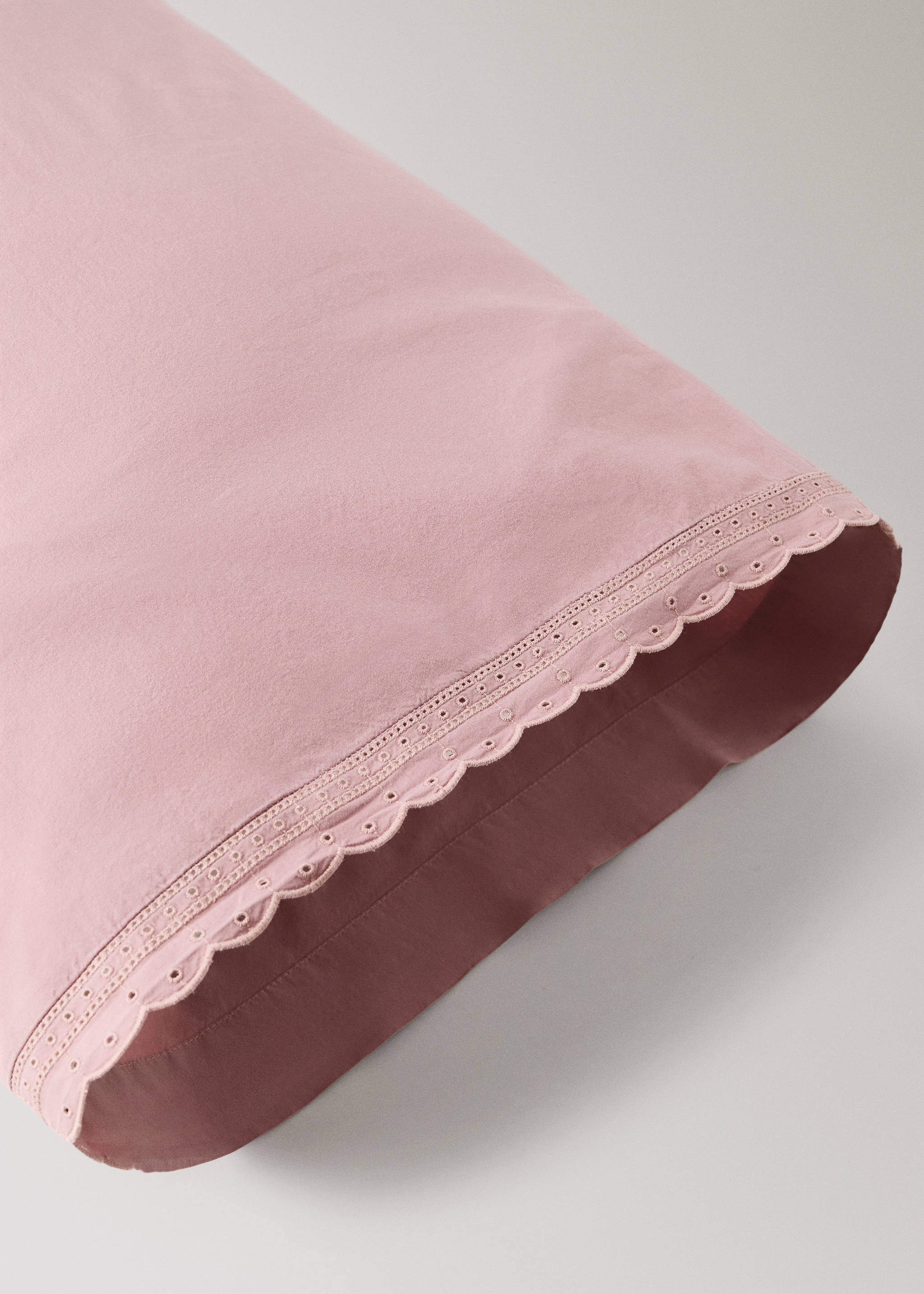 Children's cotton percale pillowcase with lace trim  45x110cm - Данни за артикула 1