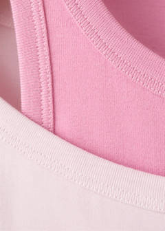 Two-tone contrast T-shirt — Pink 6