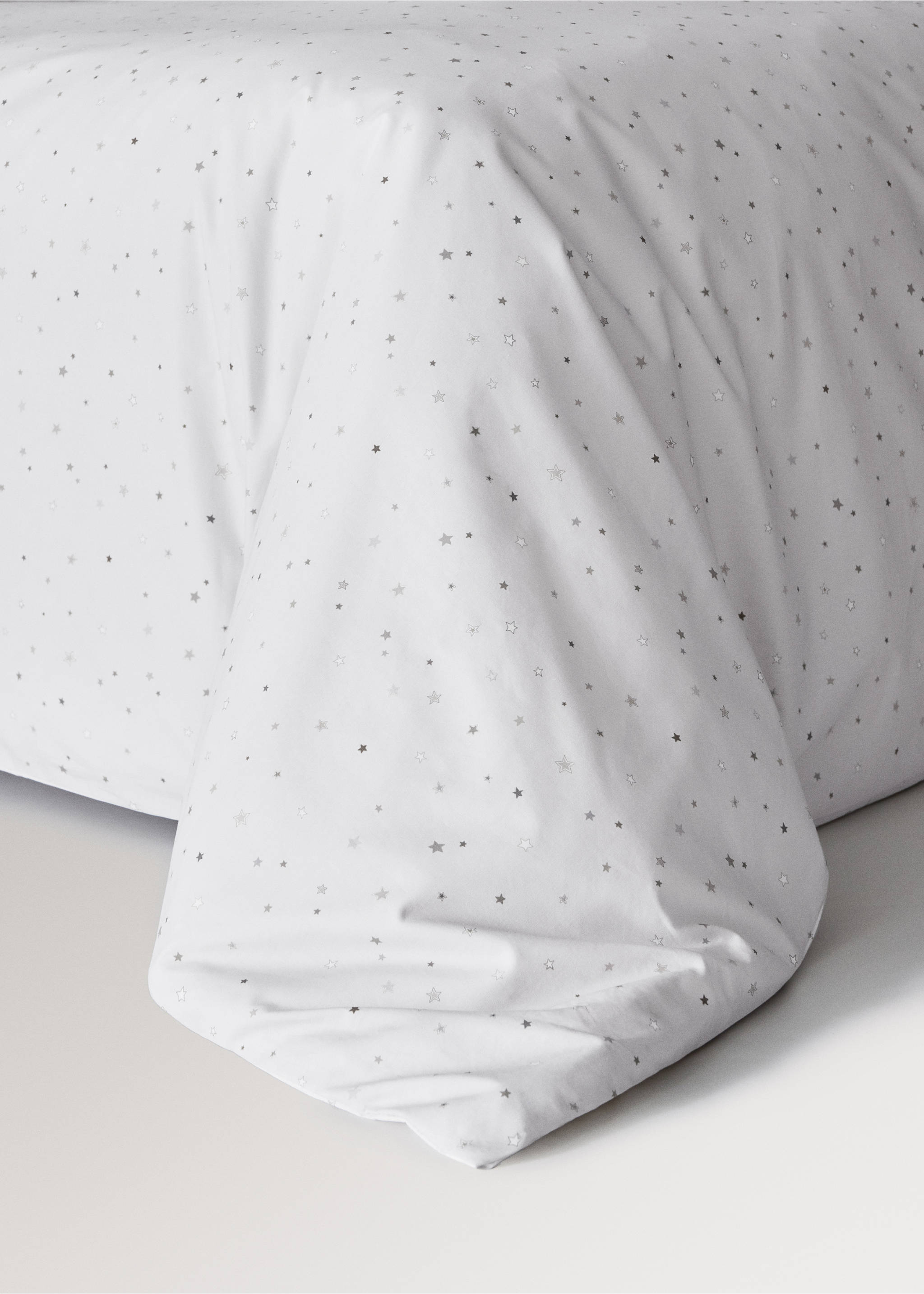 Kids’ 100% cotton star duvet cover for 90 cm bed - Details of the article 8, Sand. Ref: 37041498-00.