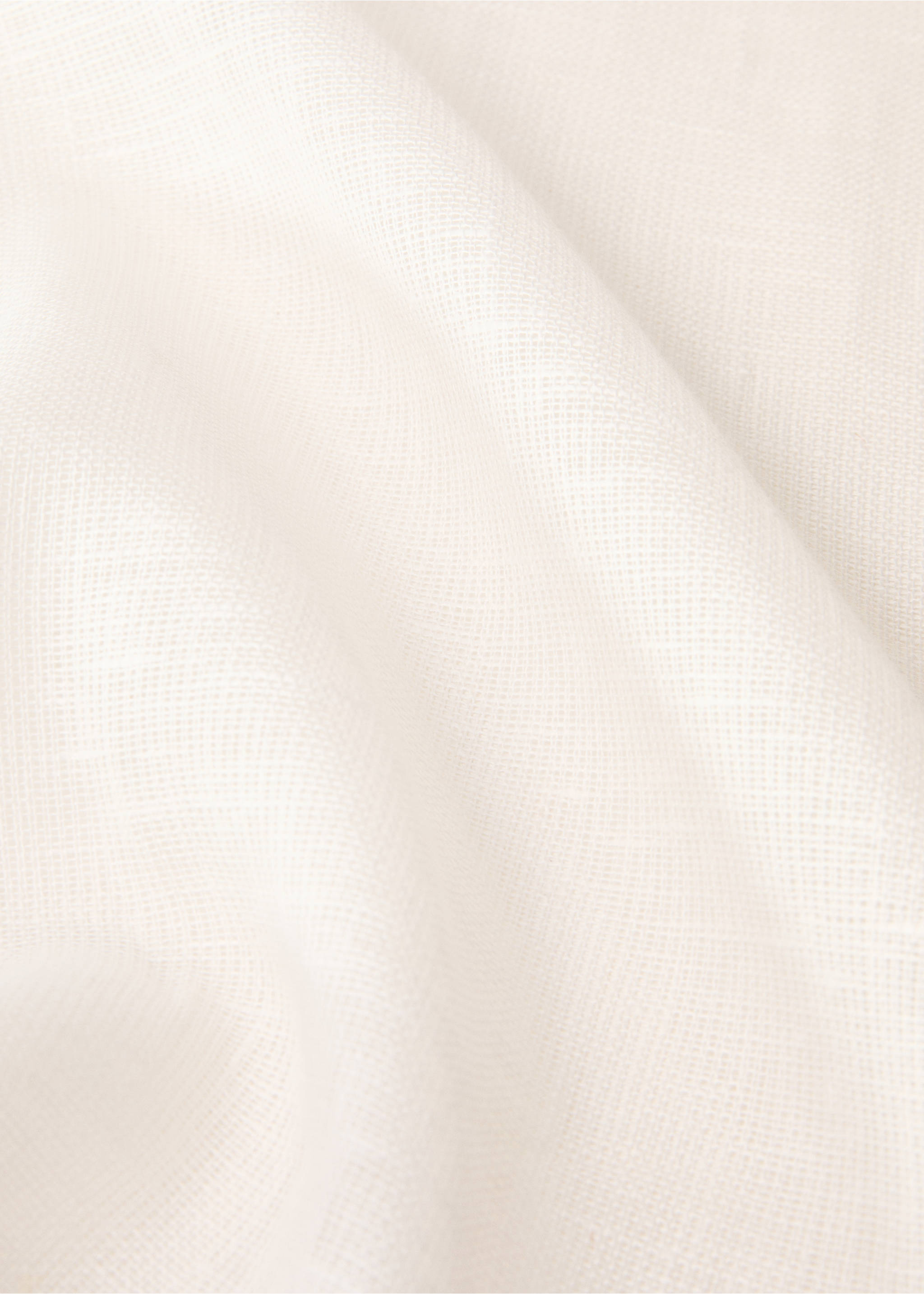 Linen curtain with structured weave, low opacity - Medium plane, Ecru. Ref: 37041507-00.