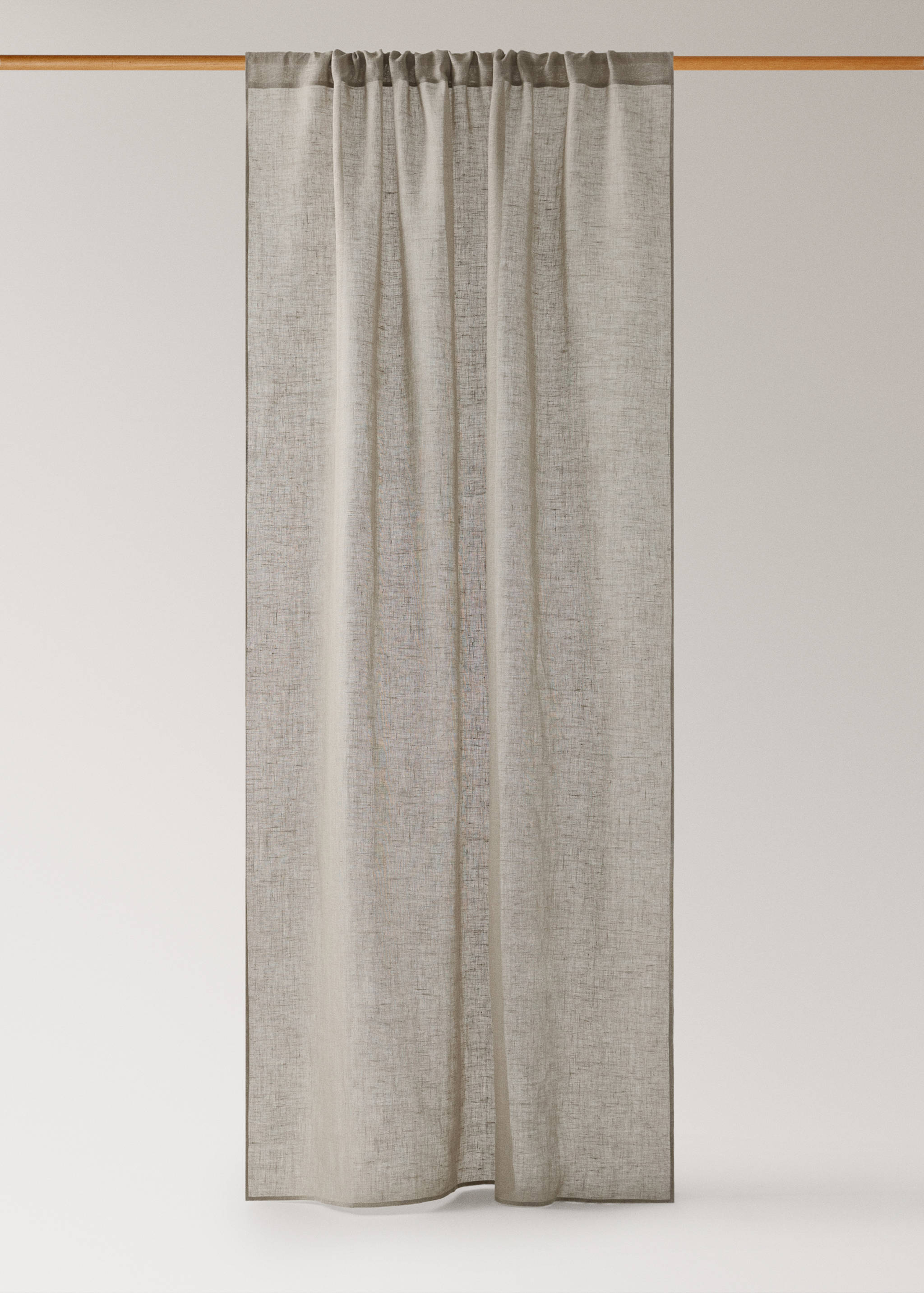 Linen curtain with structured weave, low opacity - Article without model