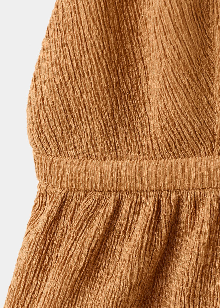 Fluid strapless top — Burnt Orange