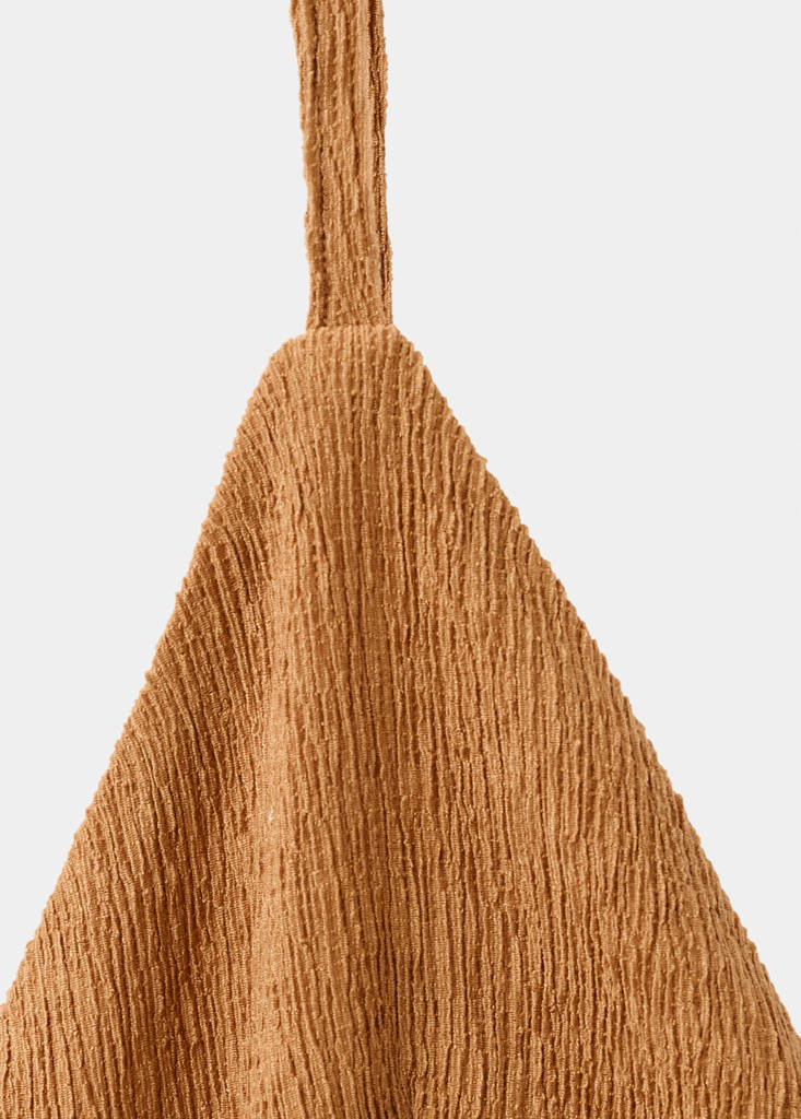 Fluid strapless top — Burnt Orange