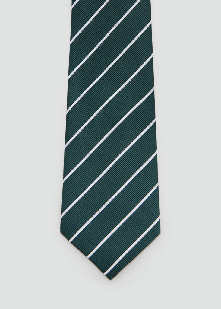 Striped tie — Green