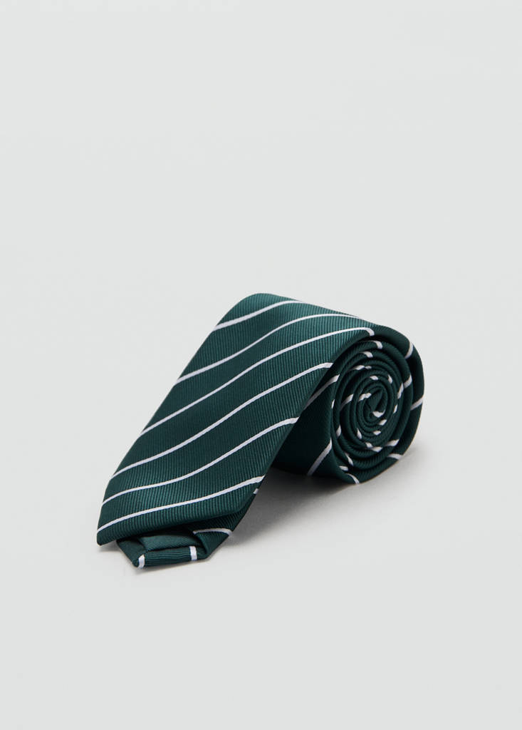 Striped tie — Green