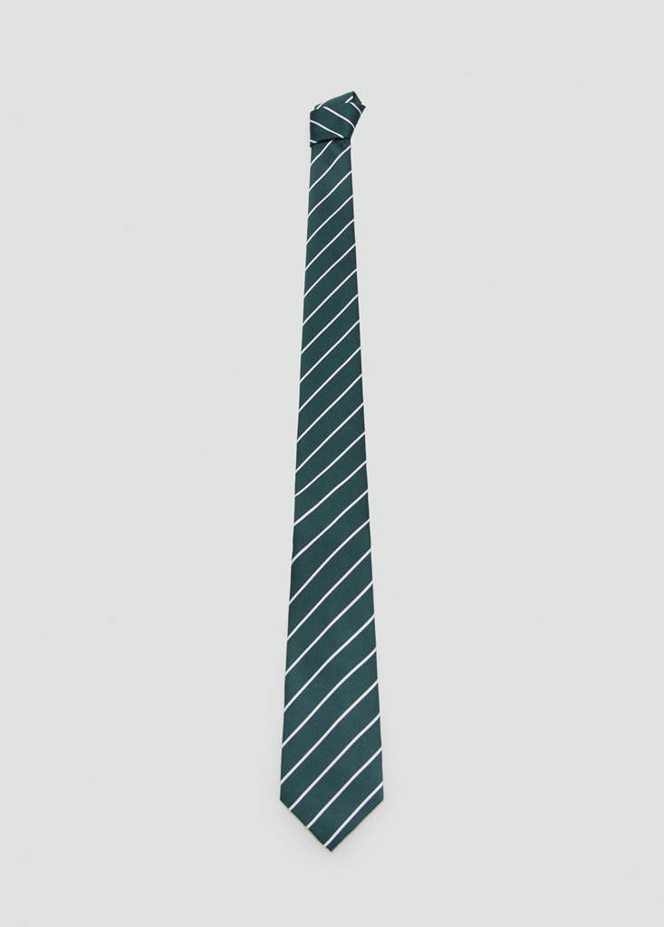 Striped tie — Green