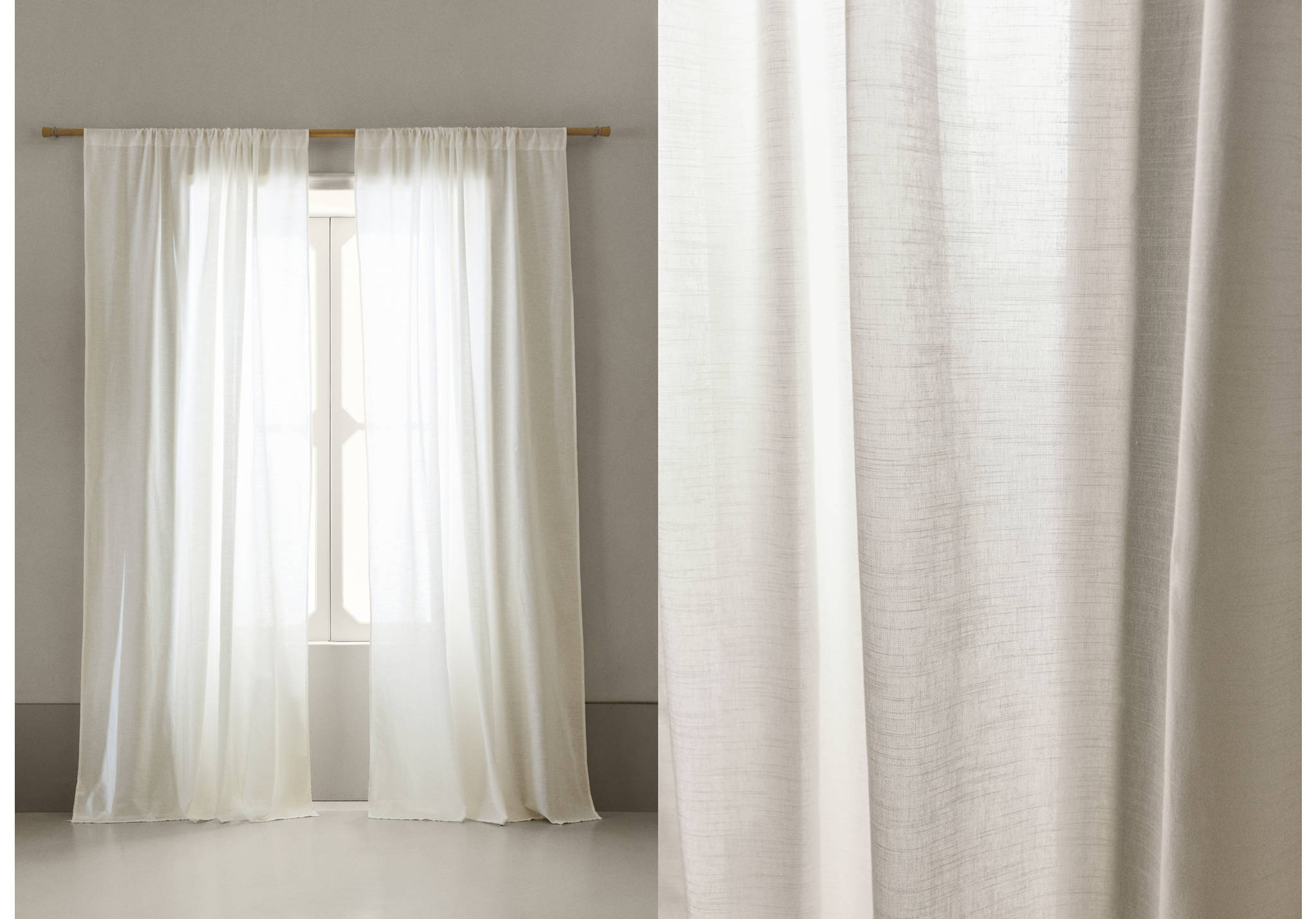 100% cotton medium-opacity curtain - Panoramic plane