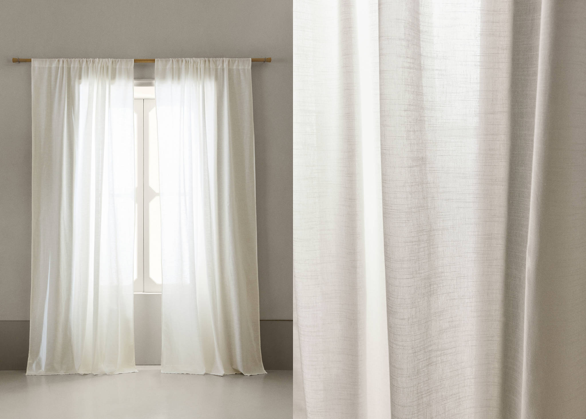 100% cotton medium-opacity curtain - Panoramic plane