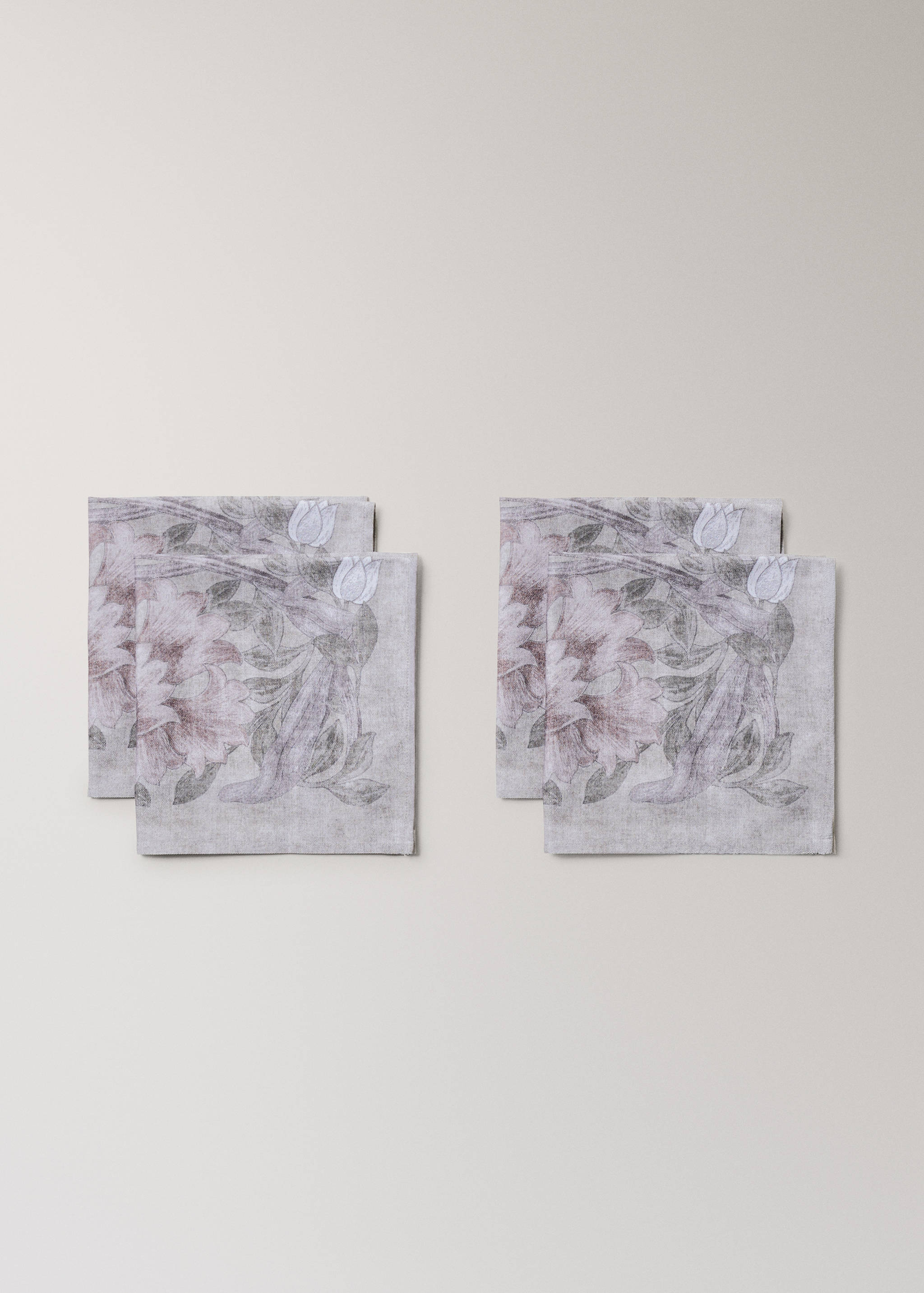 Servietten mit Blumenprint 45 x 45 cm - Detail des Artikels 1