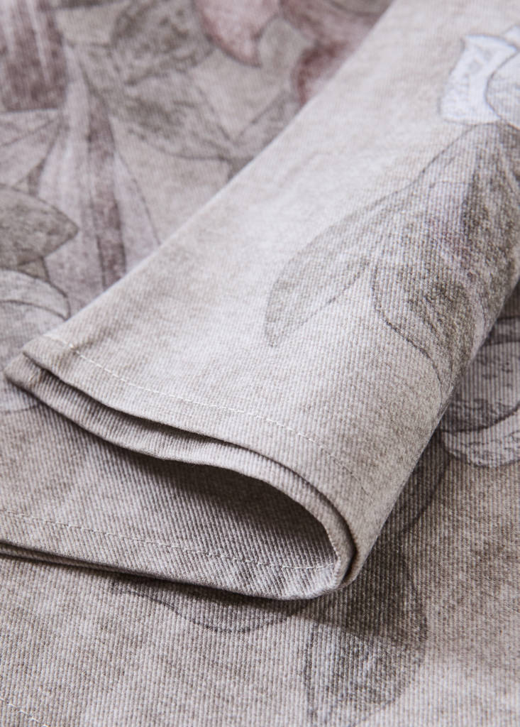 Floral-print napkins 45x45cm — Grey