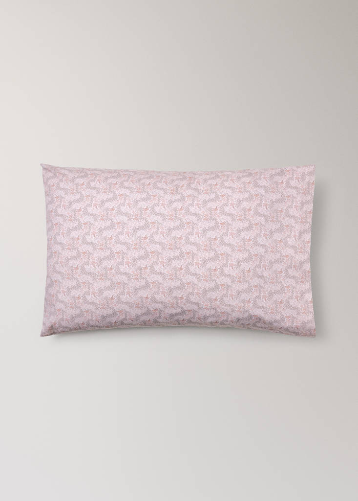 Printed floral children’s pillowcase 50 x 75 cm — Nude