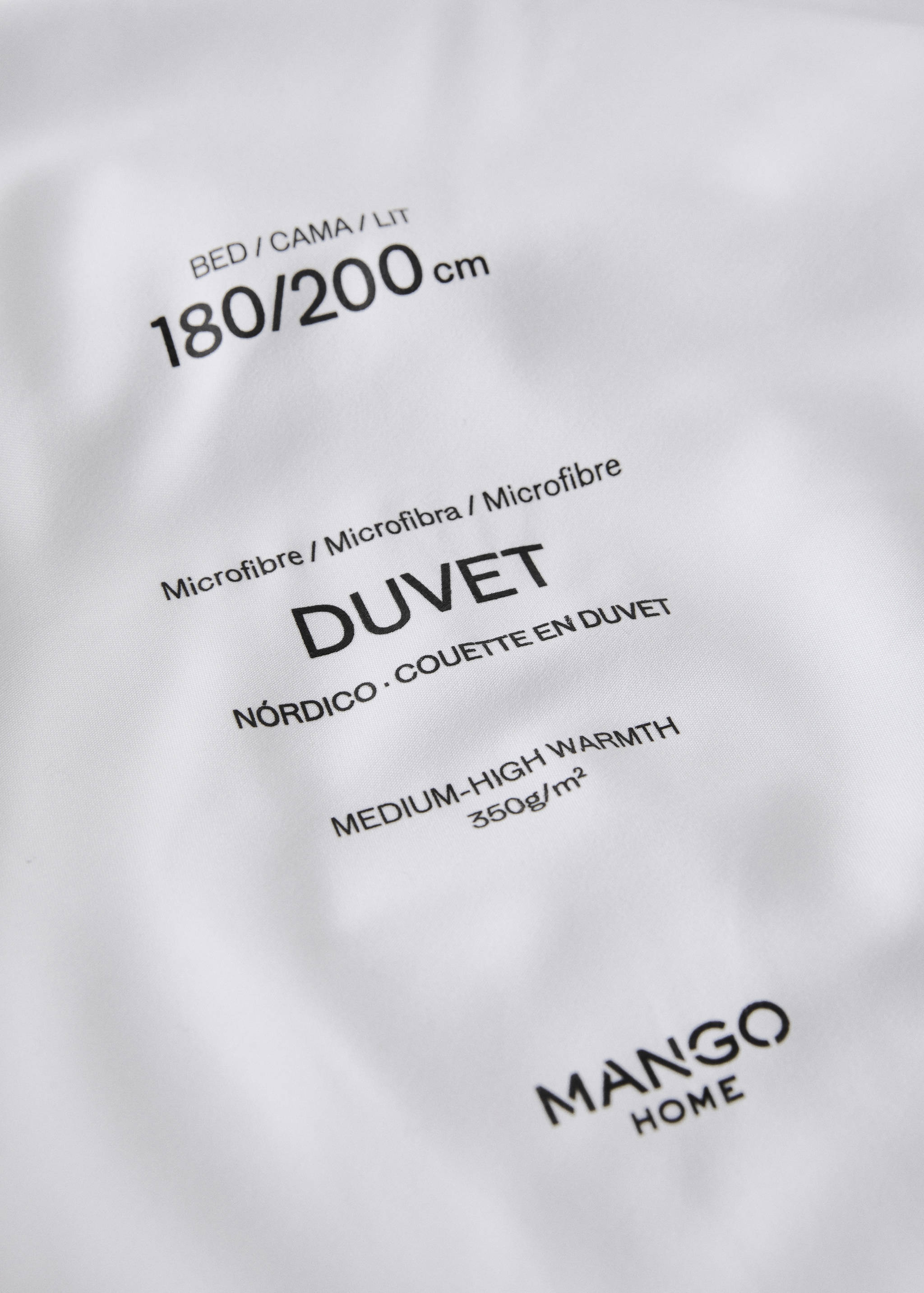 Výplň přikrývky z mikrovlákna 350 g/m2, na postel 90 cm - Detail zboží 4