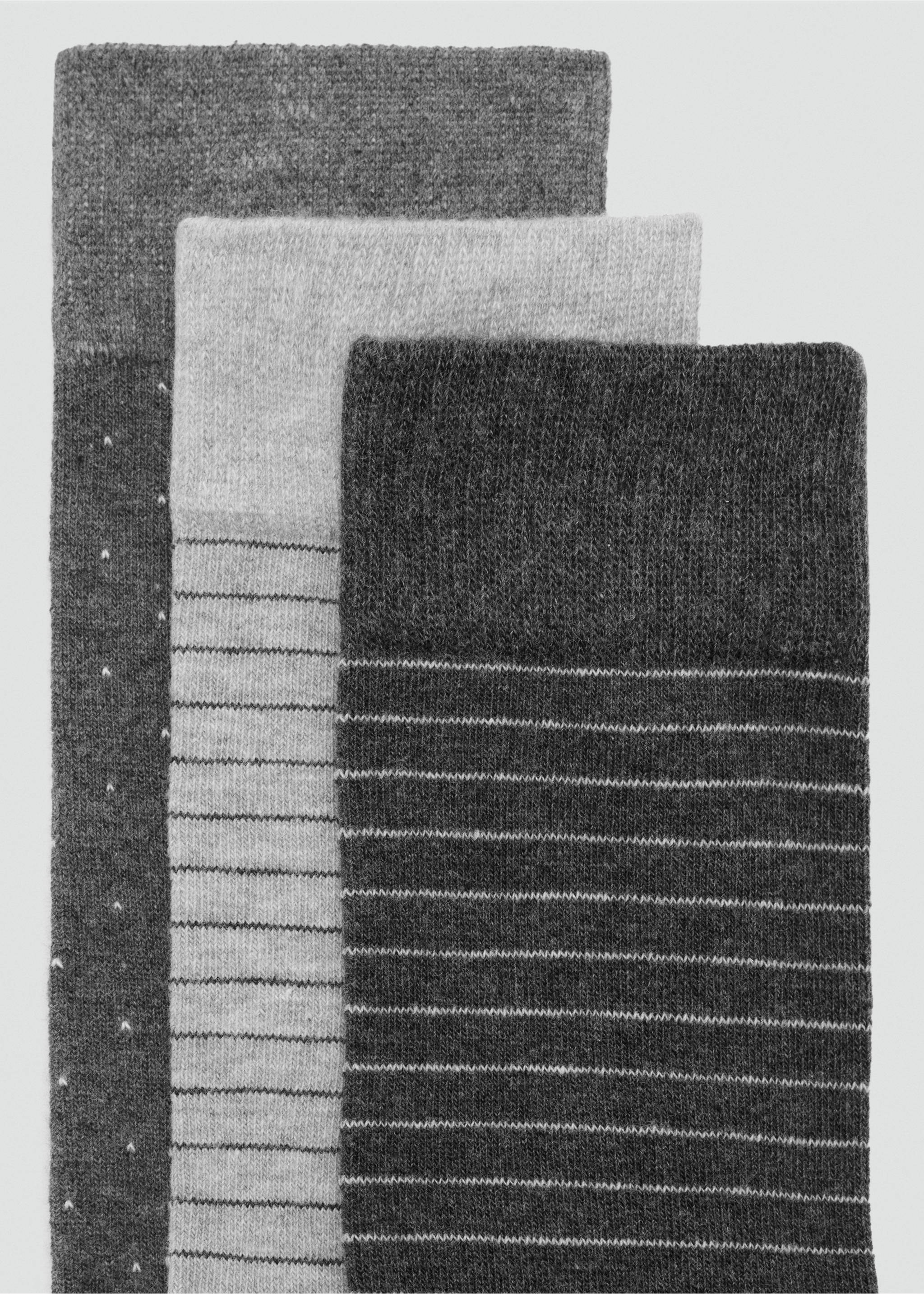 Pack 3 paires de chaussettes combinées - Détail de l'article 8, Gris. Ref: 37041546-00.