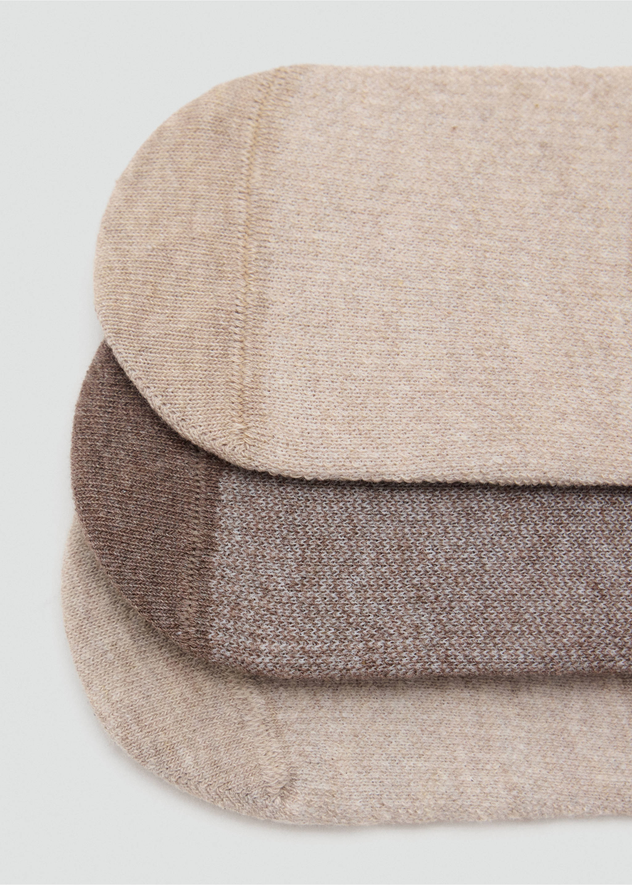 Pack mit 3 Paar No-Show-Socken - Detail des Artikels 8, Sandfarben. Ref: 37041547-00.