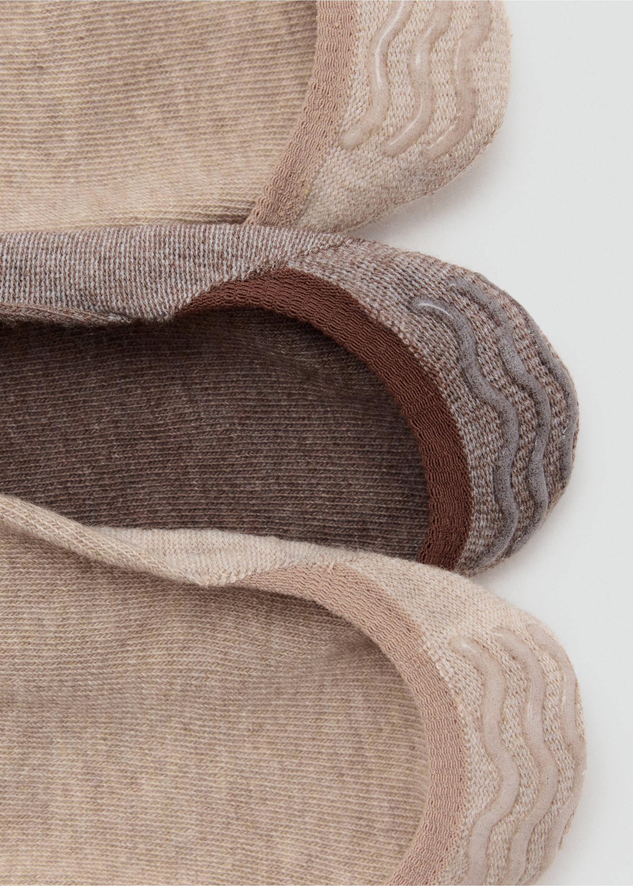 Pack mit 3 Paar No-Show-Socken - Detail des Artikels 0, Sandfarben. Ref: 37041547-00.