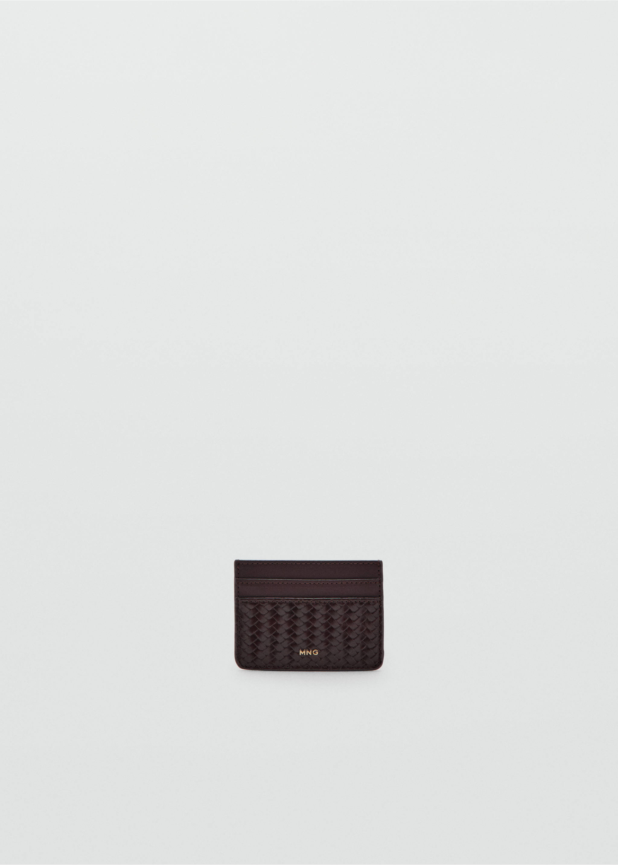 Braided cardholder - Article without model, Chocolate. Ref: 37041551-00.