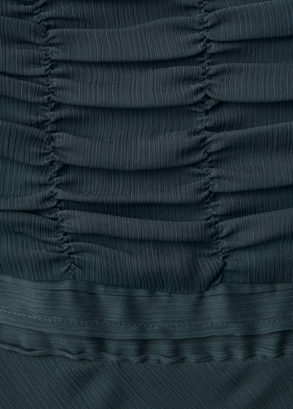 Strappy dress with gathered panel — Charcoal