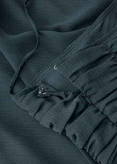 Strappy dress with gathered panel — Charcoal 8