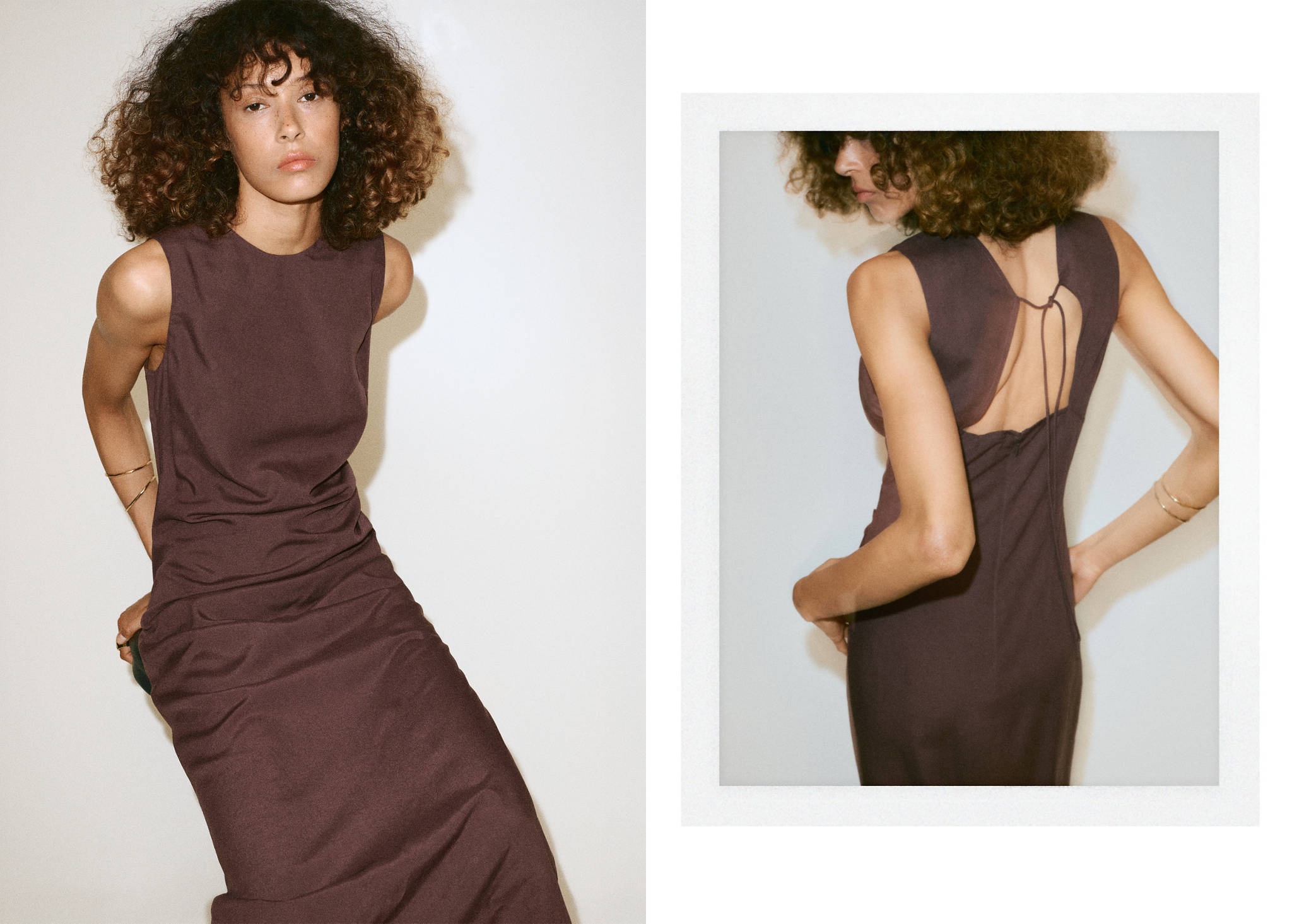 Side ruched dress with tie detail - Panoramic plane