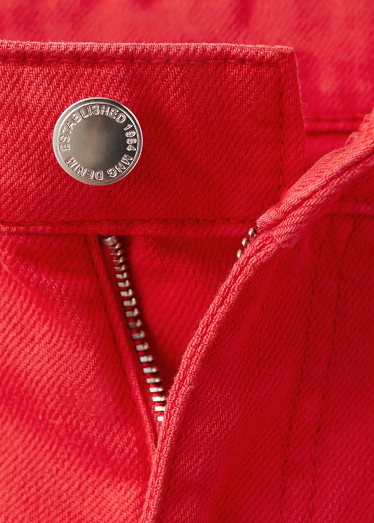 Low-rise wideleg jeans — Red