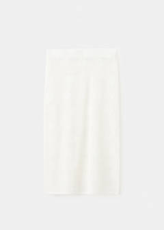 Semi-transparent floral crochet skirt — White 6