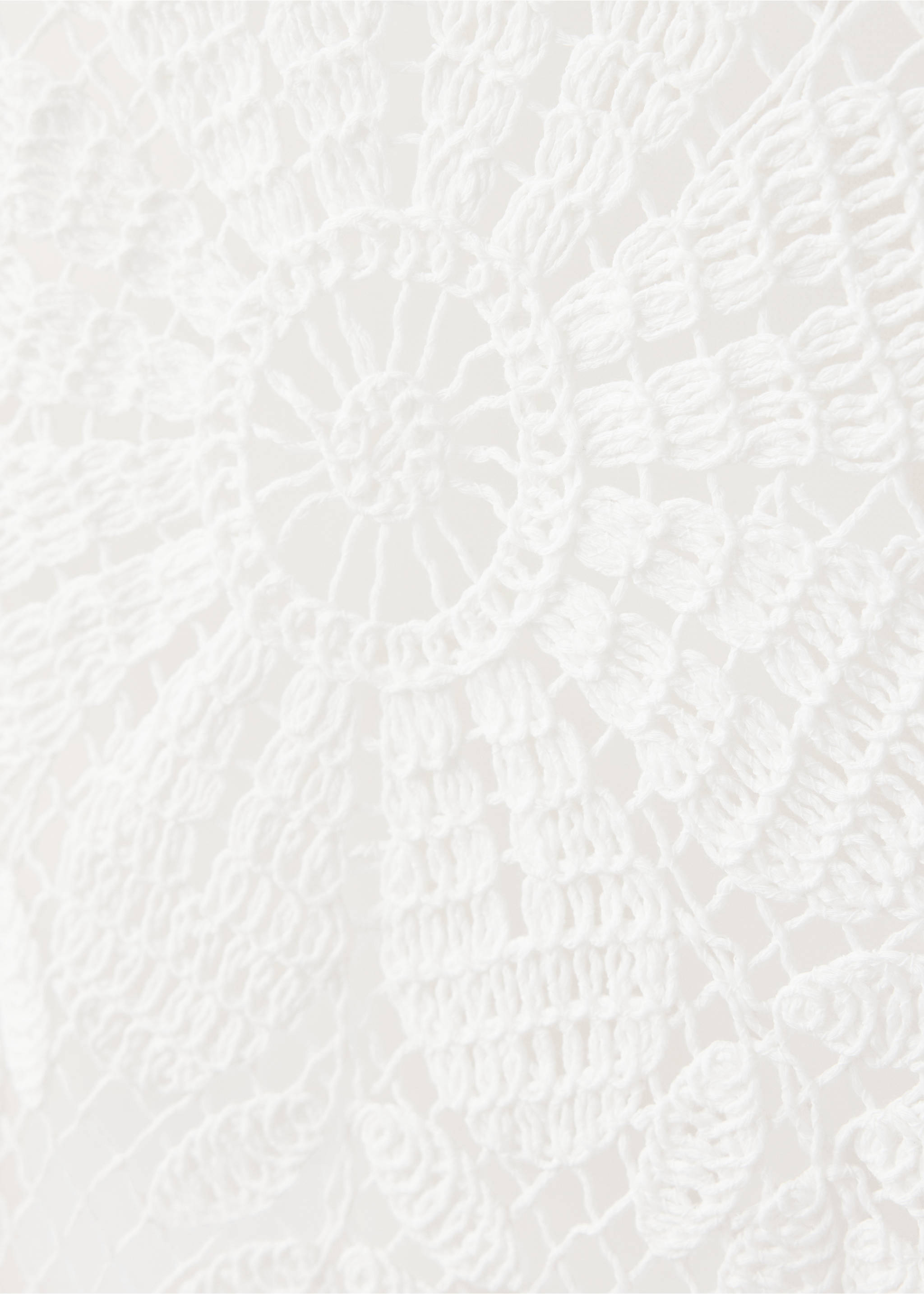 Floral crochet dress - Details of the article 8, White. Ref: 37042530-00.