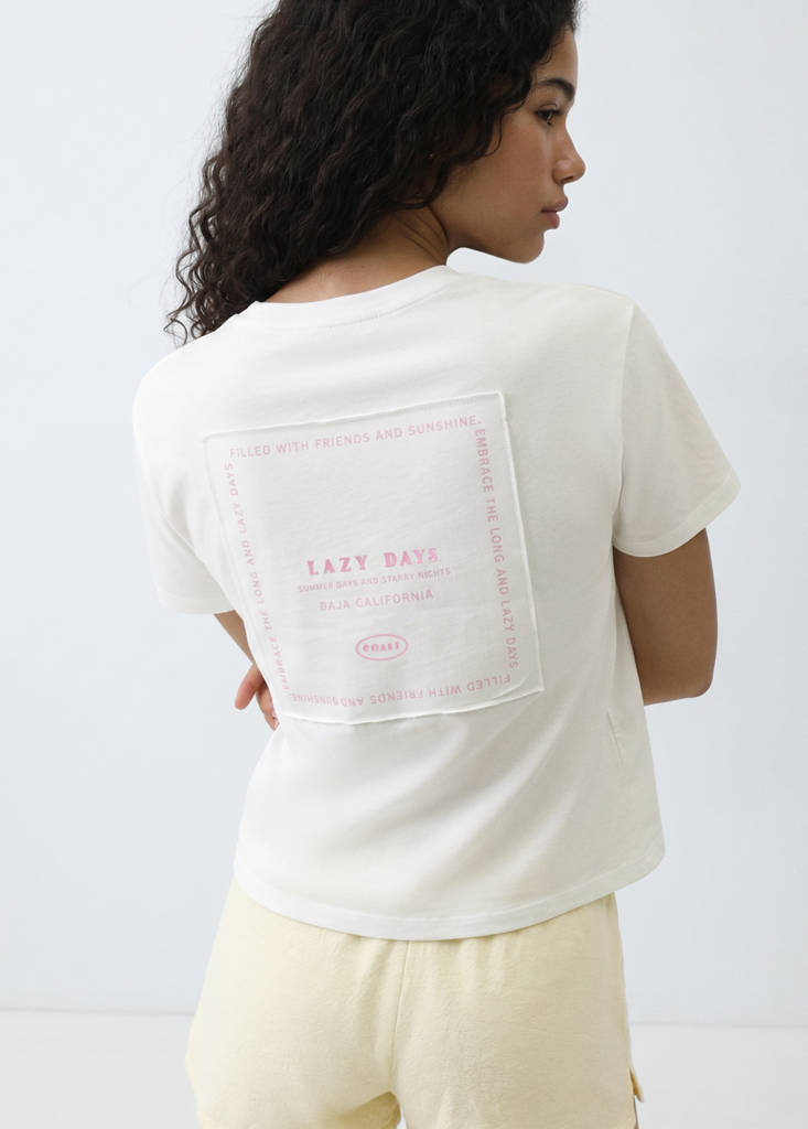 Printed cotton-blend t-shirt — Off White