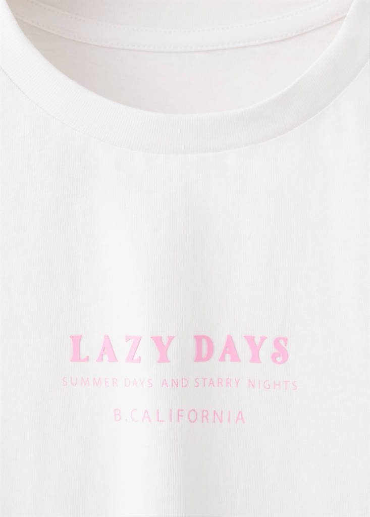 Printed cotton-blend t-shirt — Off White