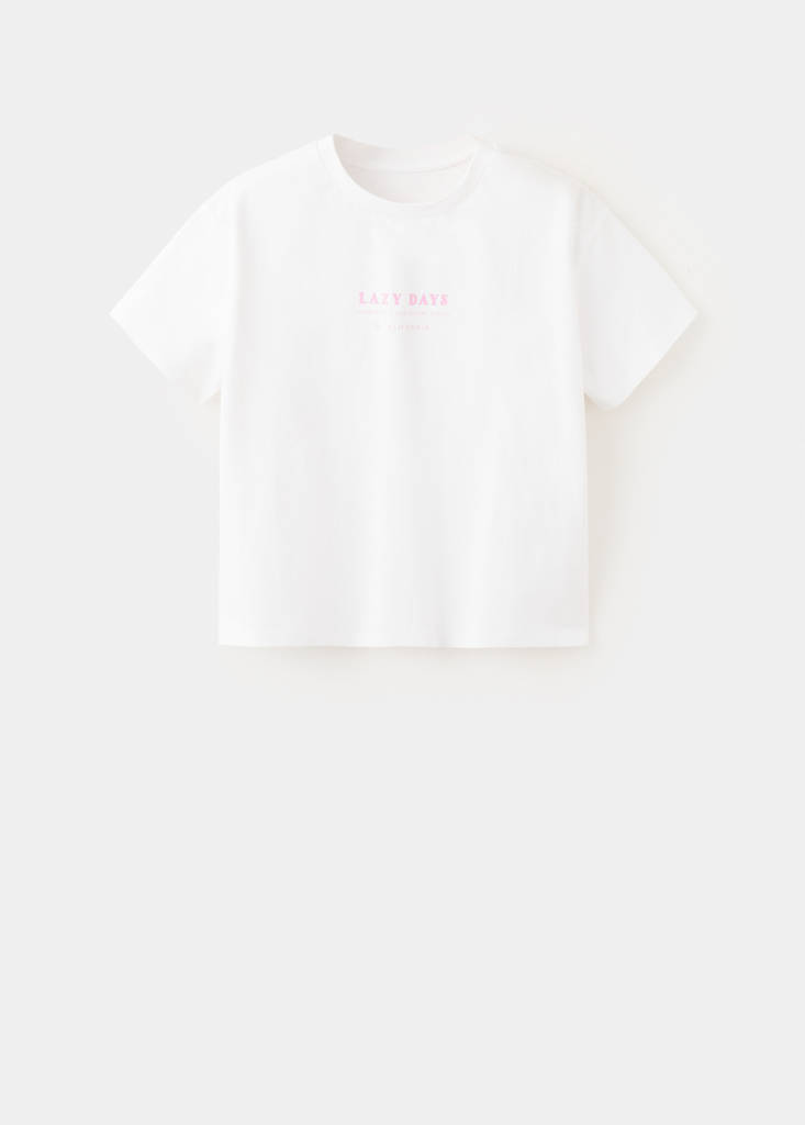 Printed cotton-blend t-shirt — Off White
