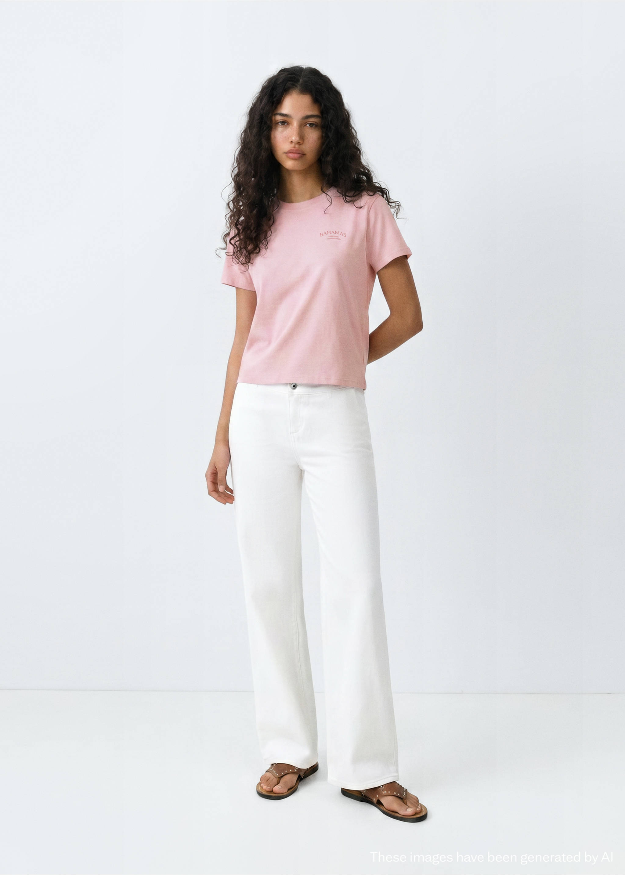 Printed cotton-blend t-shirt - General plane, Pastel Pink. Ref: 37042532-00.