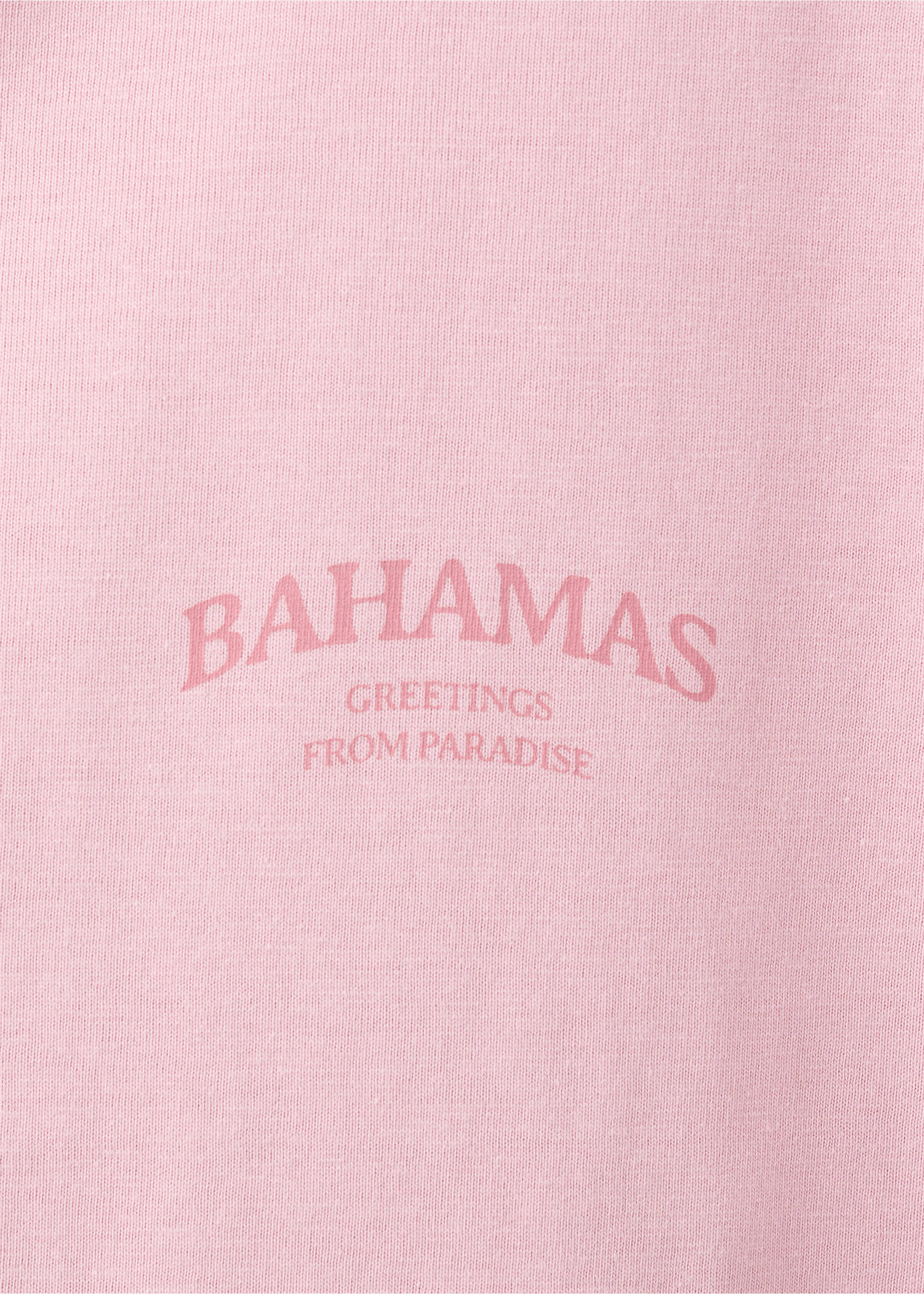 Printed cotton-blend t-shirt - Details of the article 8, Pastel Pink. Ref: 37042532-00.