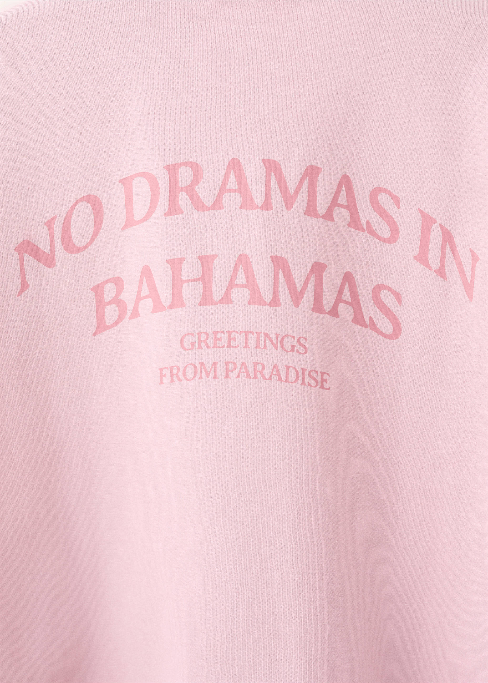 Printed cotton-blend t-shirt - Details of the article 0, Pastel Pink. Ref: 37042532-00.