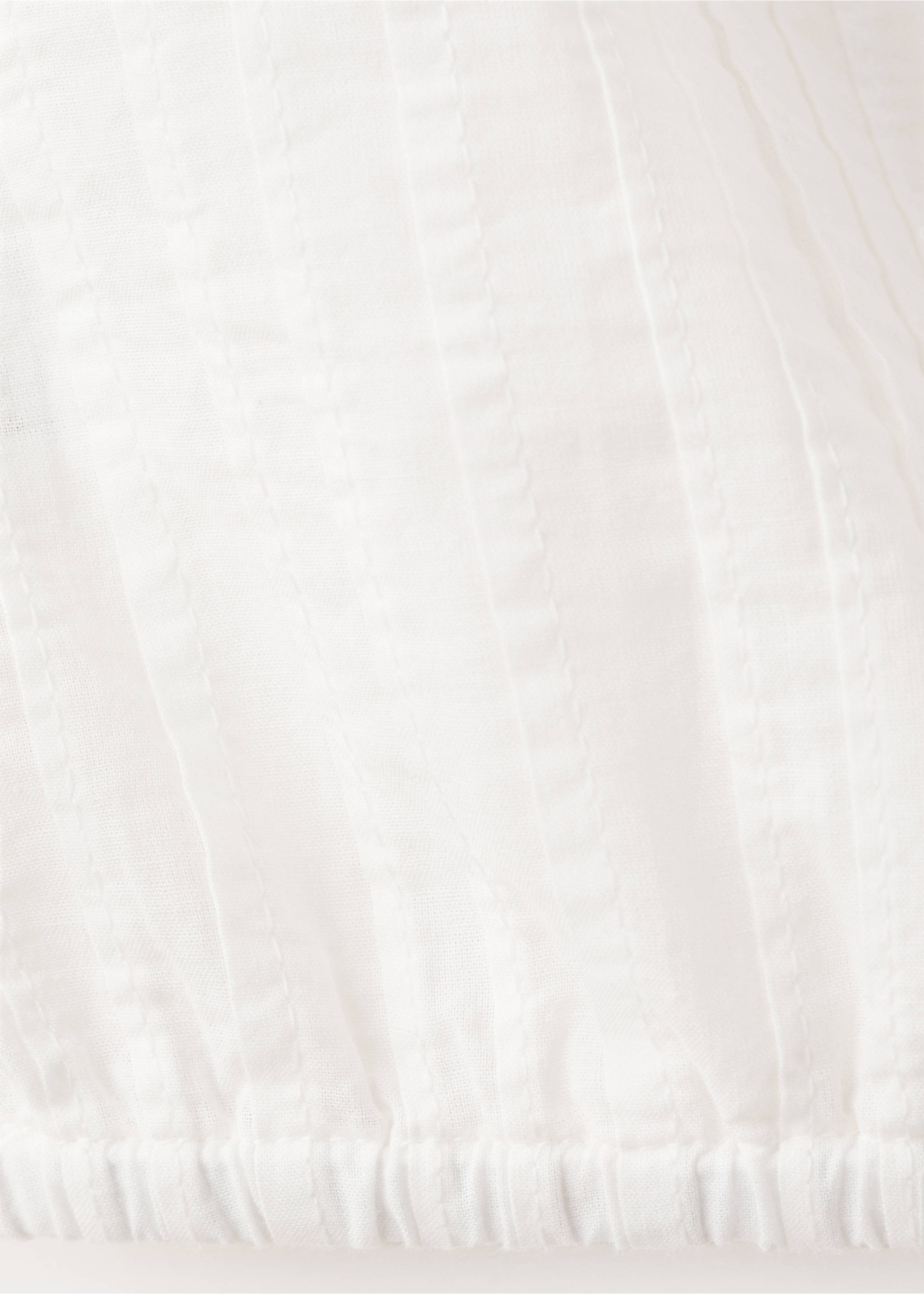 Asymmetrical cotton top - Details of the article 0, Off White. Ref: 37042535-00.