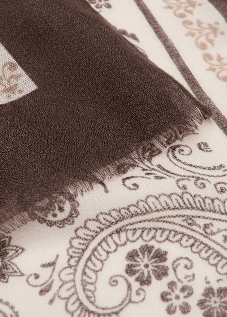 Paisley print scarf — Chocolate