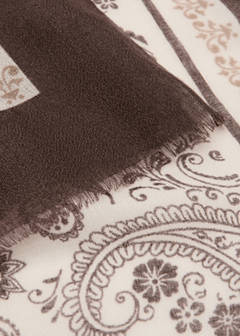 Paisley print scarf — Chocolate 2