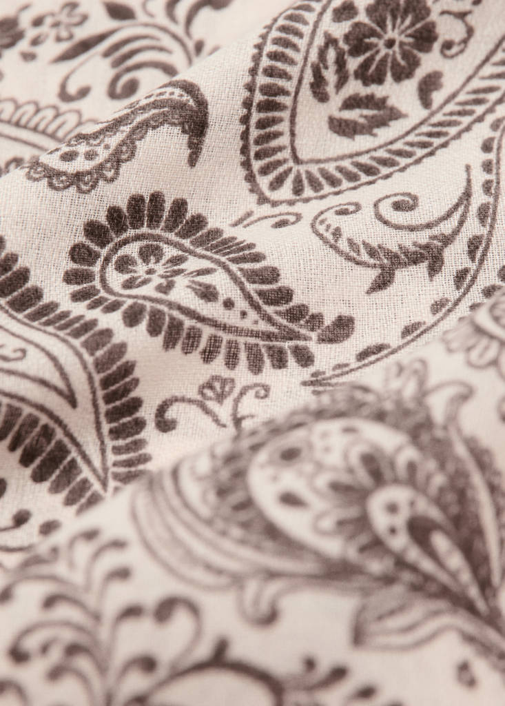 Paisley print scarf — Chocolate