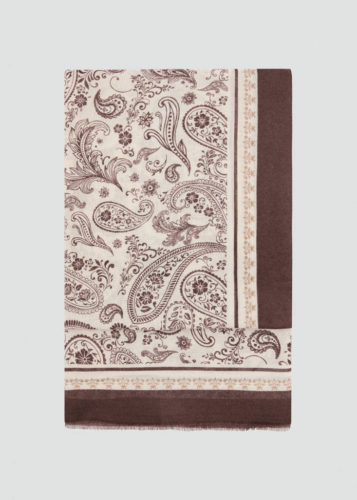 Paisley print scarf — Chocolate