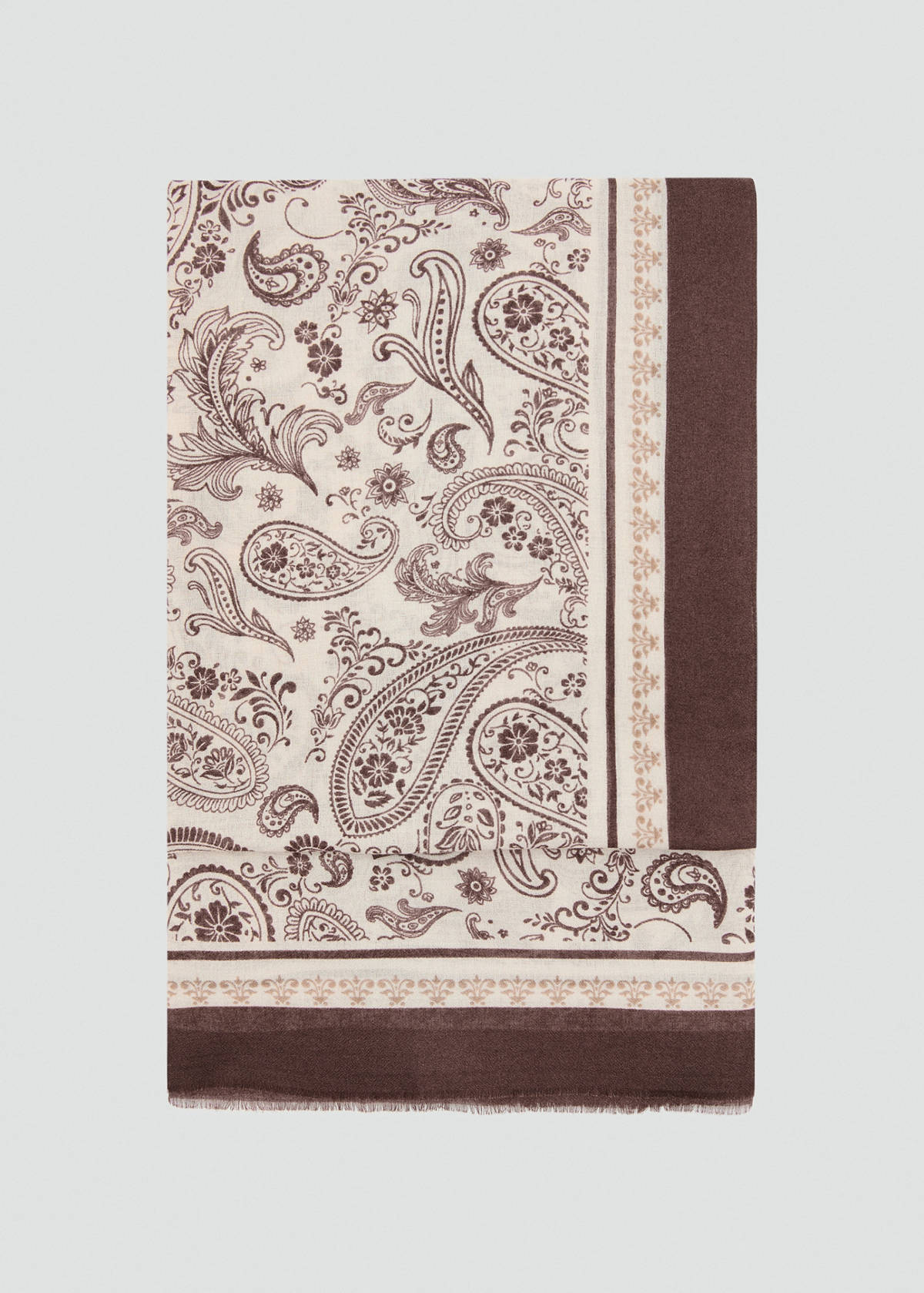 Paisley print scarf — Chocolate