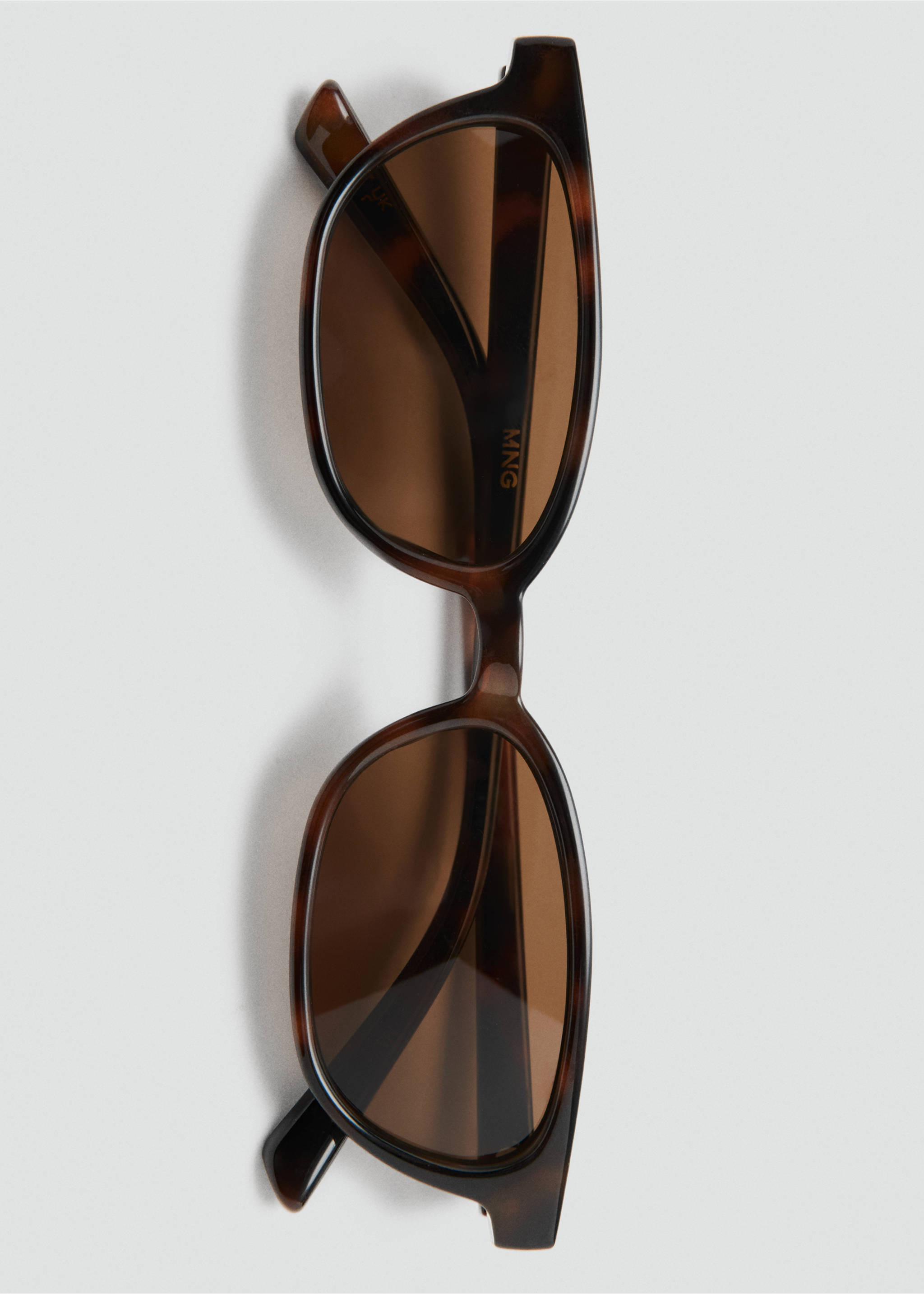 Resin frame sunglasses - Details of the article 2, Chocolate. Ref: 37042537-00.