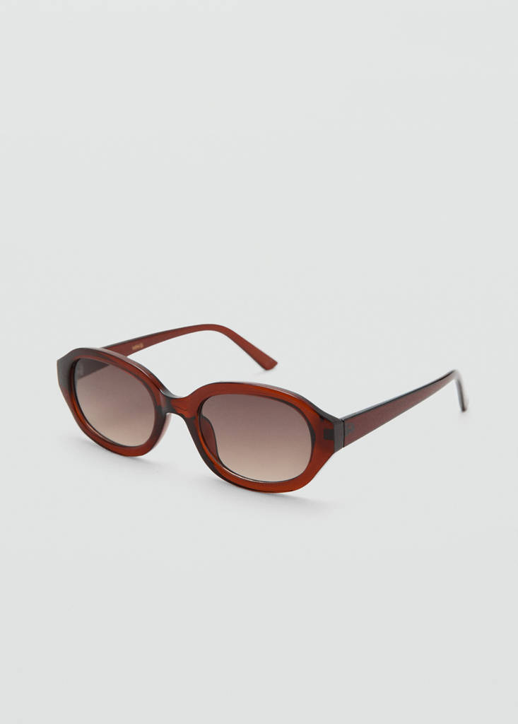 Rectangular-frame sunglasses — Brown