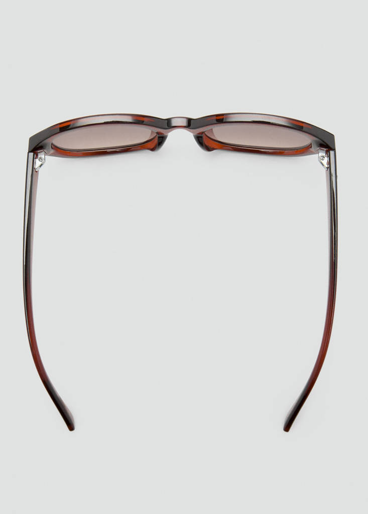 Rectangular-frame sunglasses — Brown
