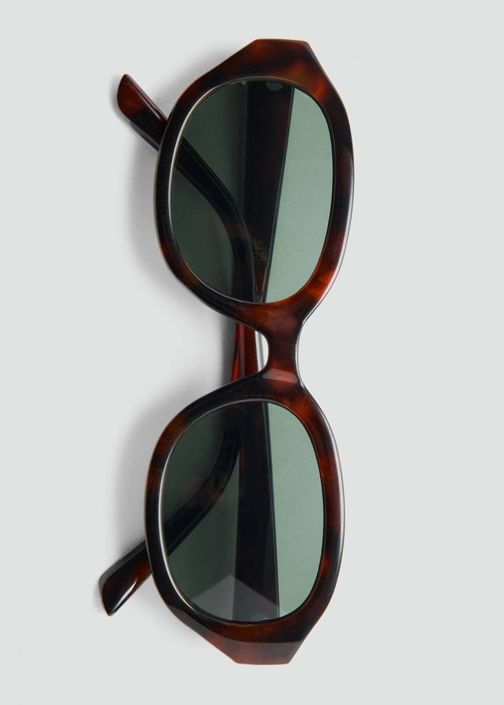 Rectangular-frame sunglasses — Chocolate
