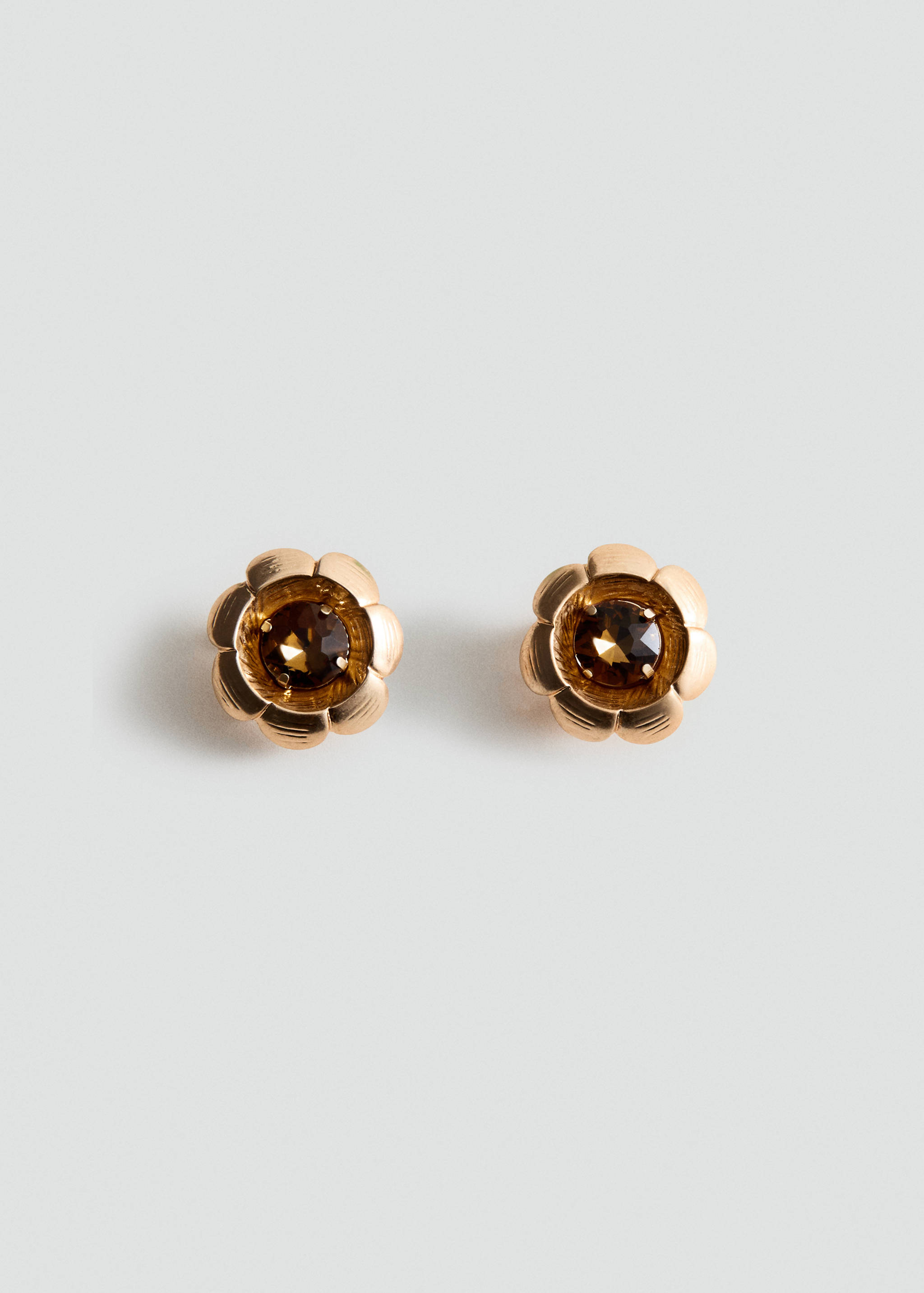 Metallic flower earrings - Article without model