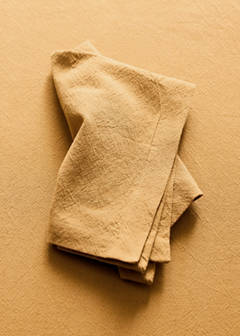 Washed cotton napkins 45 x 45 cm — Curry 1