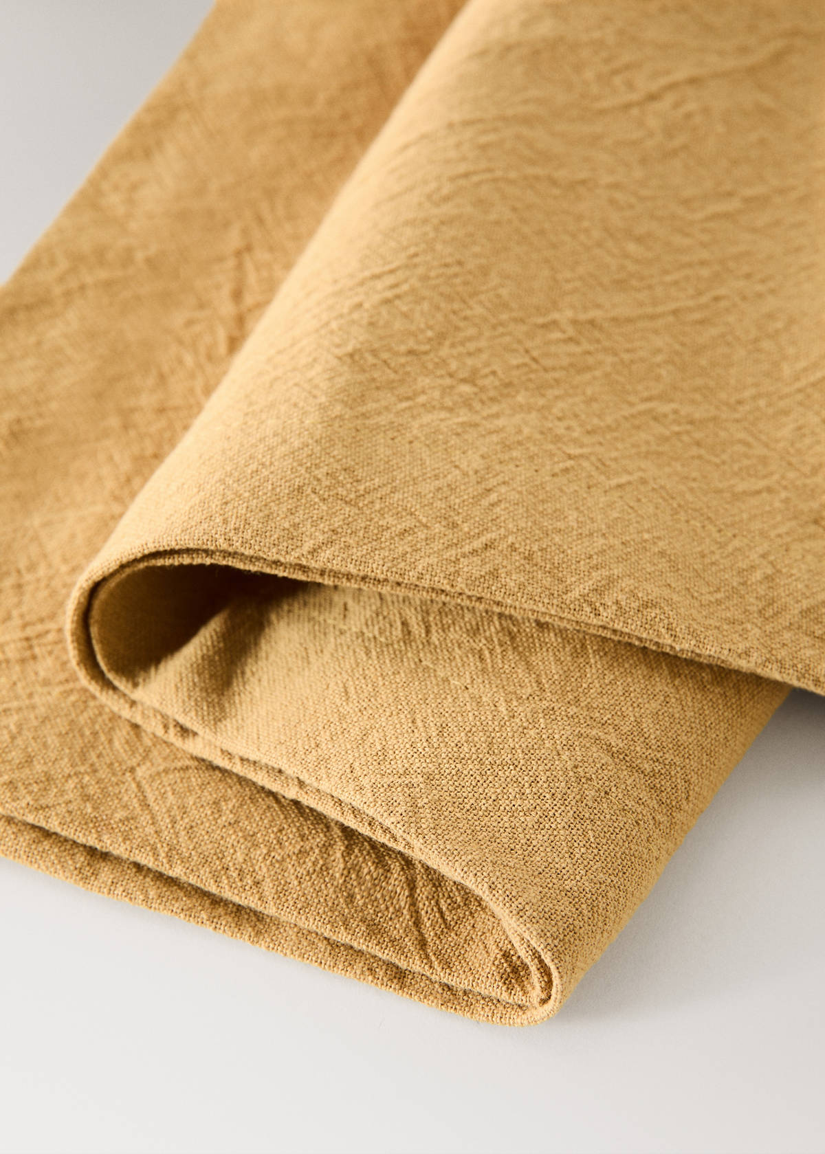 Washed cotton napkins 45 x 45 cm — Curry